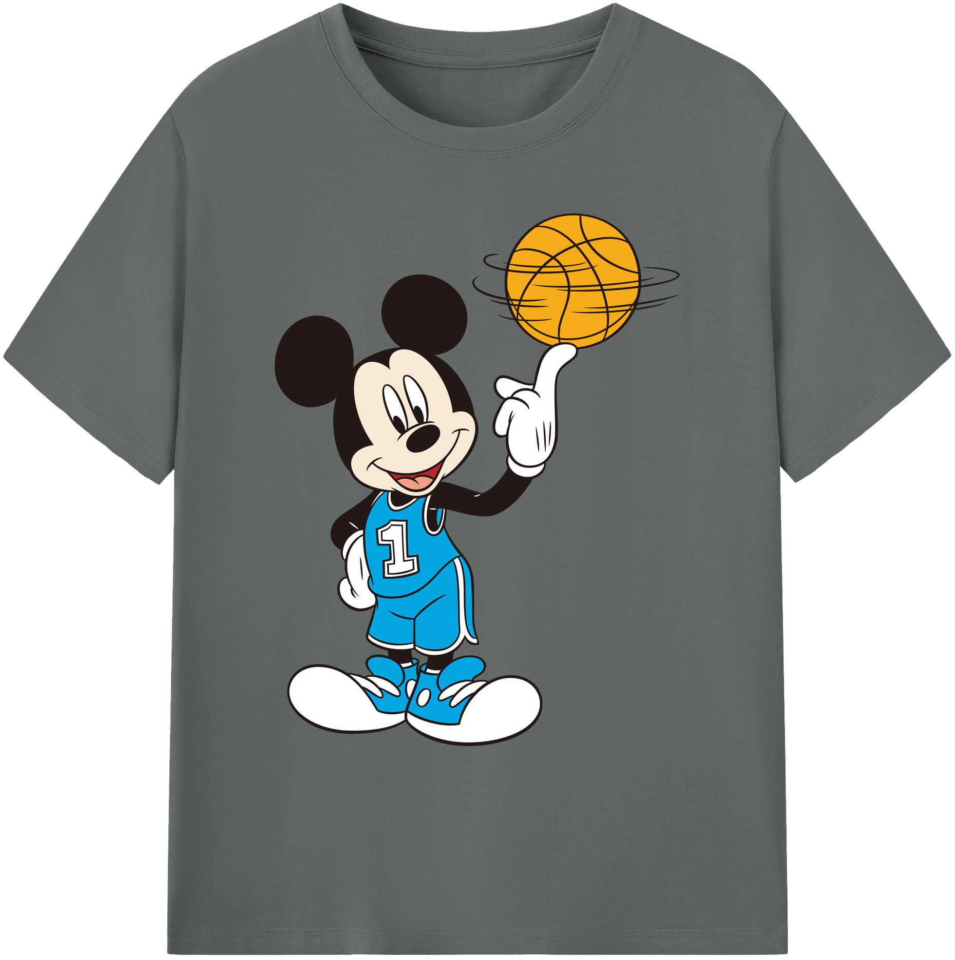 ミッキーマウス Mickey Mouse 綿100％ メンズ半袖Tシャツ｜肌触りやわらか＆通気性